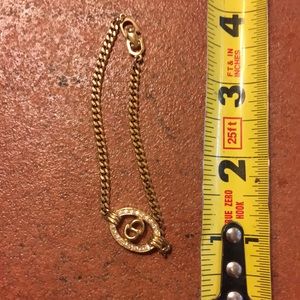 Gold rhinestone bracelet.